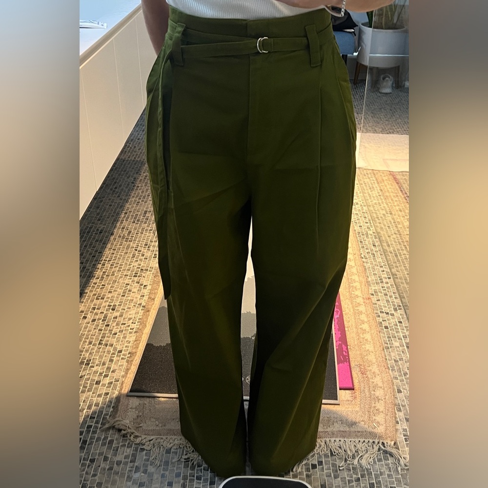 Proenza Schouler green wide leg trousers, Sample size 4 - Picture 5 of 7
